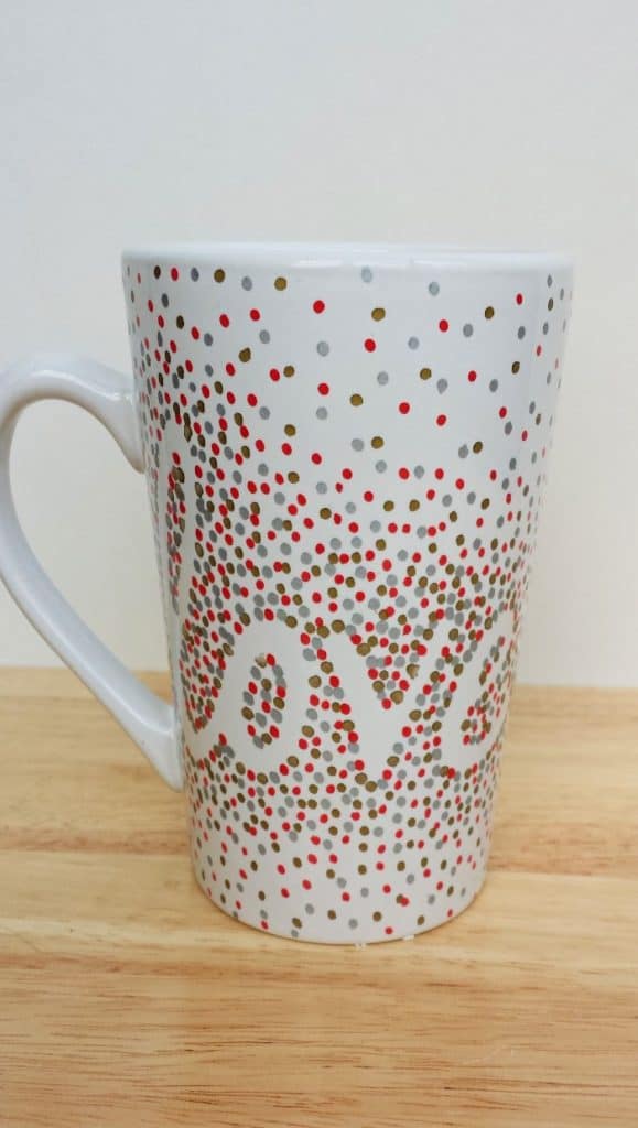 diy sharpie dot mug that says love cute valentine day for husband 