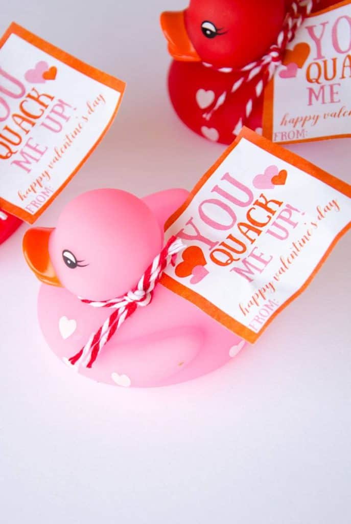 rubber duck you quack me up cute valentine idea for preschoolers