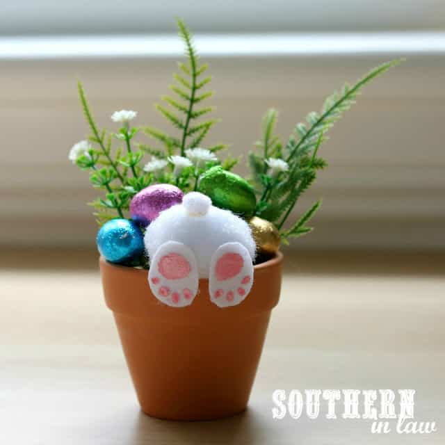 mini easter bunny pots diy easter decorations