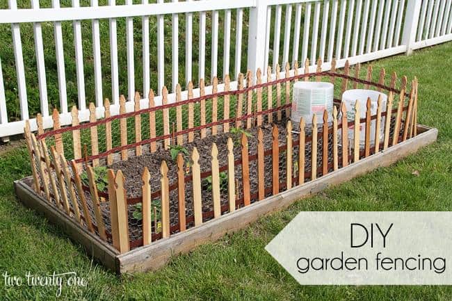 DIY garden fence